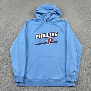 Philadelphia Phillies Cooperstown Collection MLB Levelwear Hoodie Mens 2XL Blue